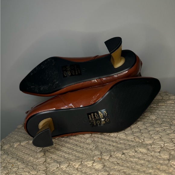 NEW* Shoe Republic LA Glossy Mocha Heeled Ankle Boots Size 7 *NWT Never Worn - Picture 4 of 6